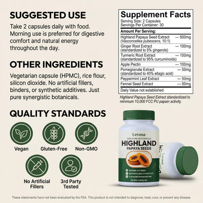 Highland Papaya Seeds Capsules